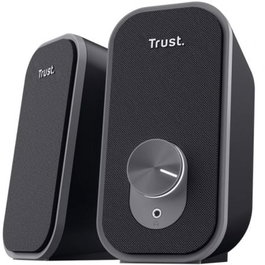 Trust Altavoces Ador 2.0 Estéreo 12 W Max, USB y Jack 3.5 mm, Negro, Compatible con PC y Dispositivos